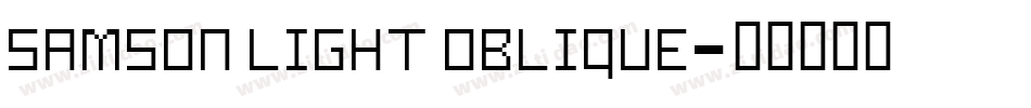 Samson Light Oblique字体转换